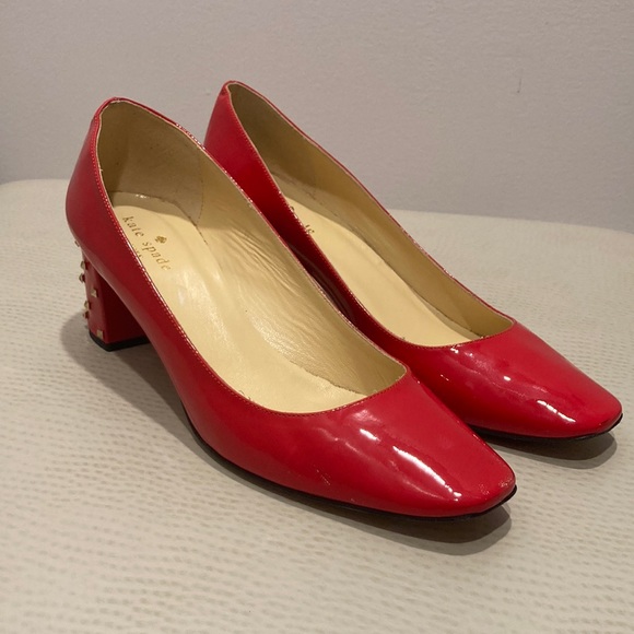 Kate Spade Patent Leather Pump in Red. - Picture 2 of 13